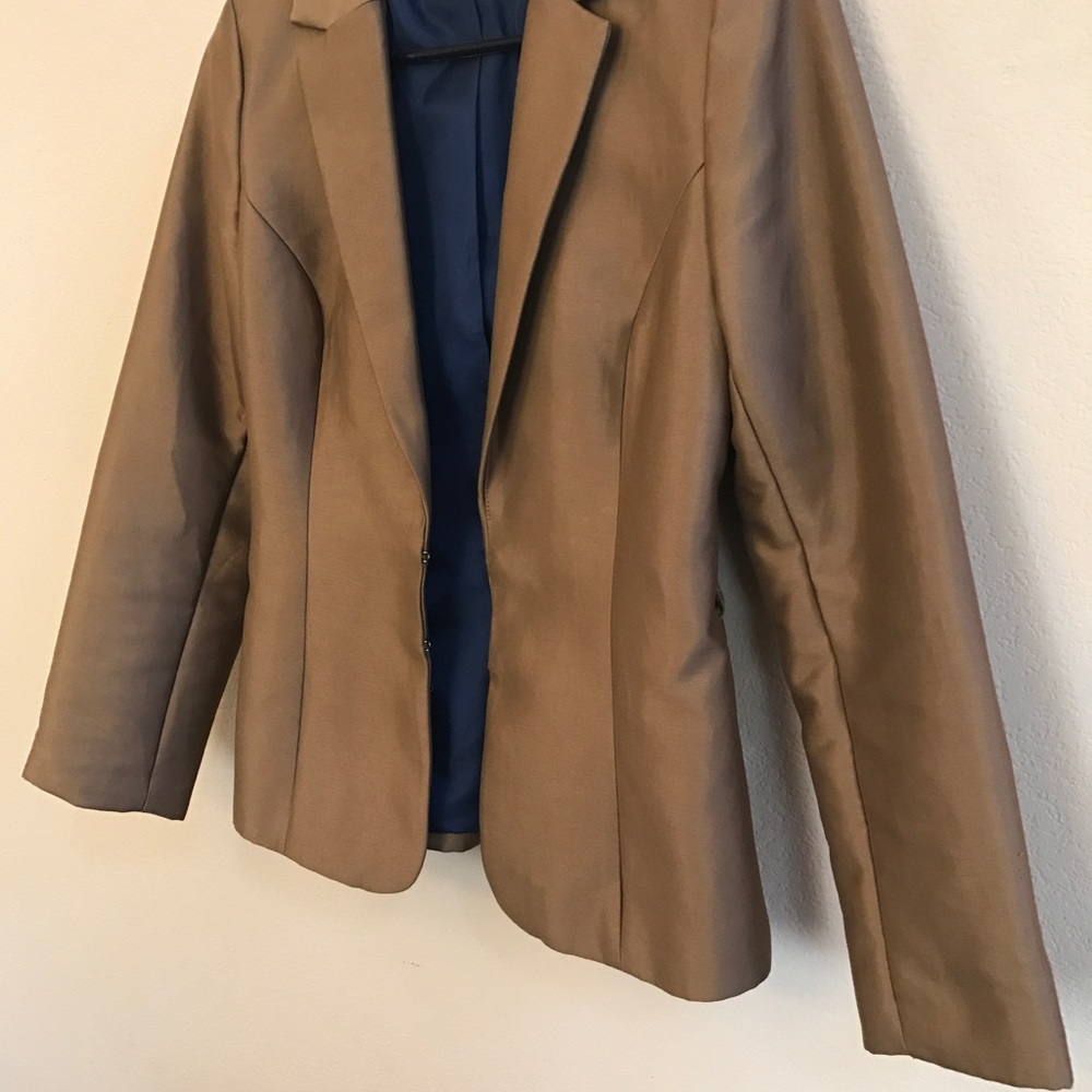 H&M Blazer Suit Jacket brown coat size 6 - Picture 3 of 8